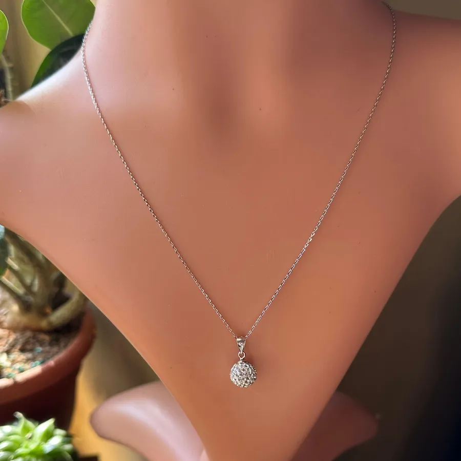 CZ Fireball Necklace