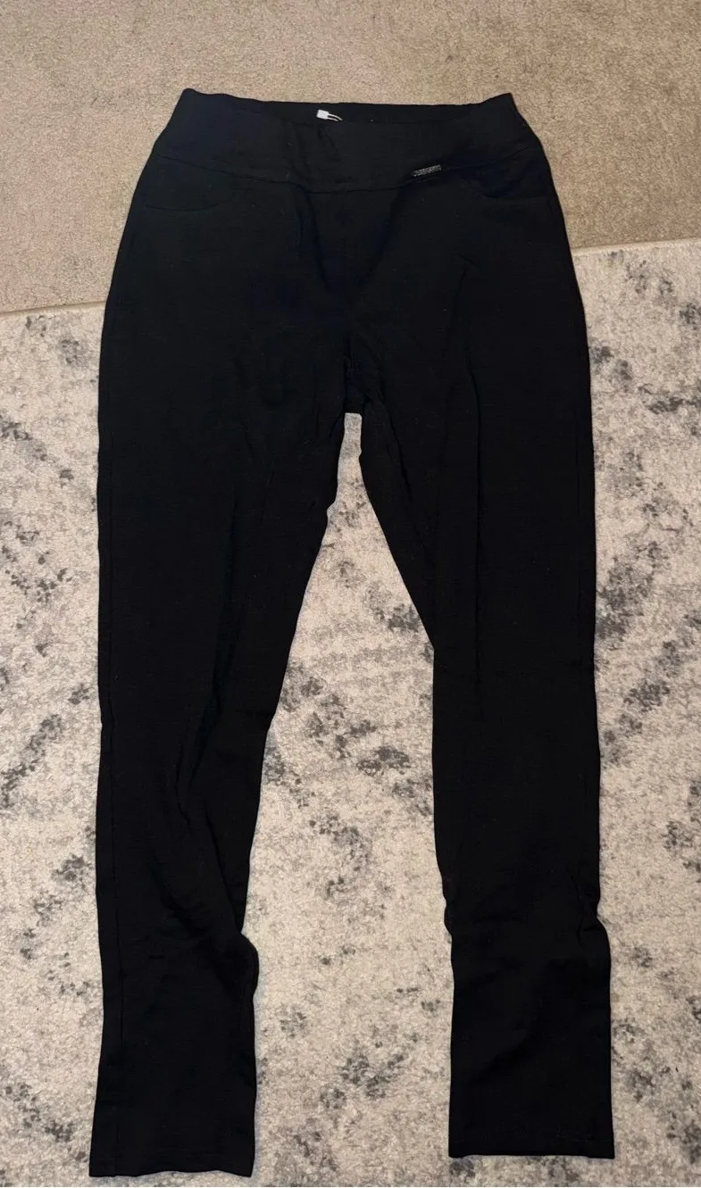 Neez Black Women's Slim Fit Ponte Pants Size 8