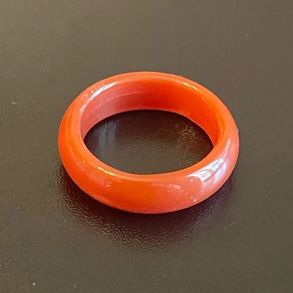 Red agate ring size 7