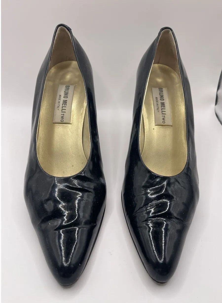 Bruno Melli Two Womens shoes black size 8 Patent Leather