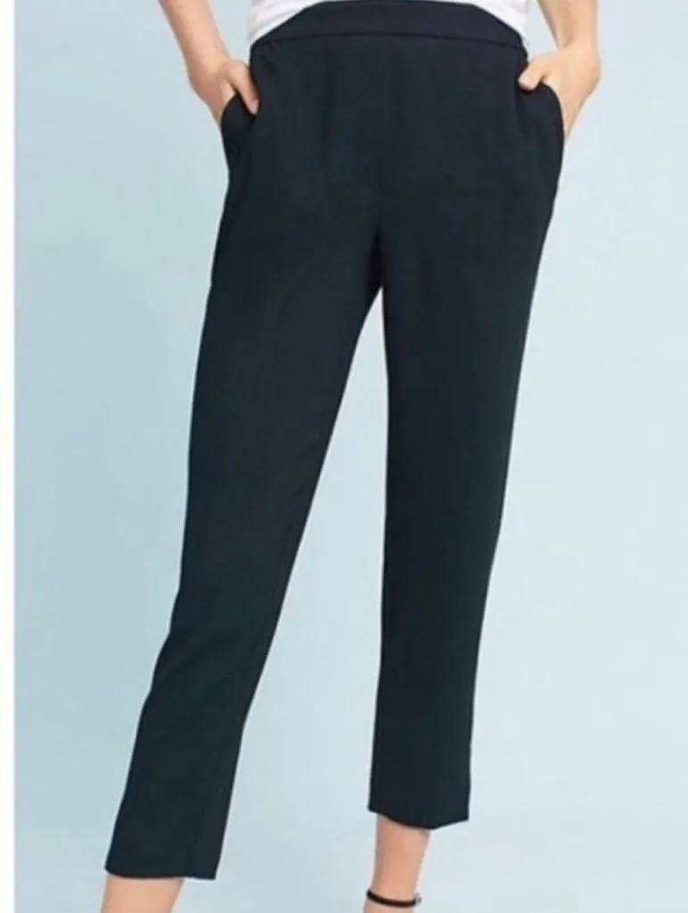 Anthropologie Essential Pull On Trouser Pants Women’s Size Small Black Office