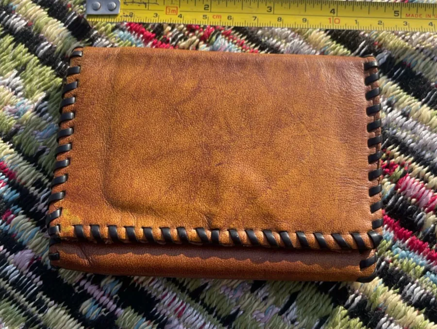 Vintage Faux Leather Wallet AS IS Brown