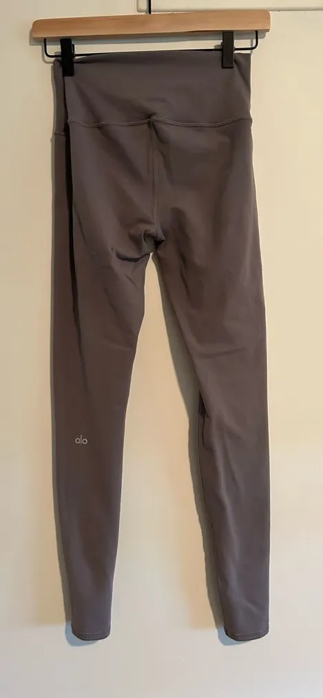 Alo Yoga High-Waist Airbrush Legging Purple Dusk Grey Size Small Full Length