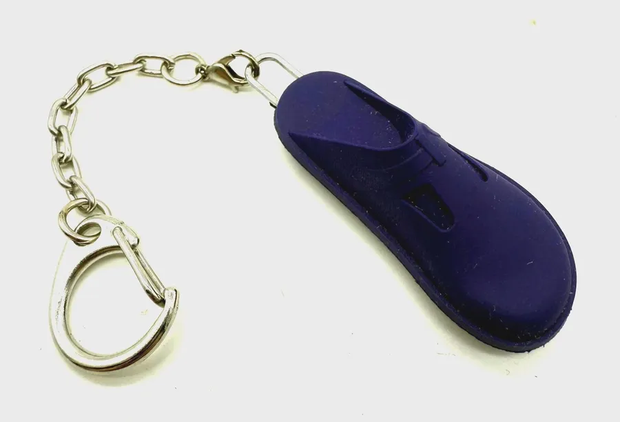 Alegria Shoes Purple Clog Keychain Rubber Shoe Promo Carabiner Clip Key Ring