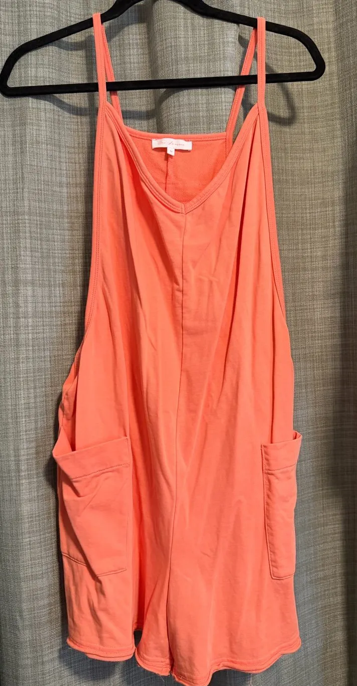 Women’s Coral Pocket Romper Jumpsuit