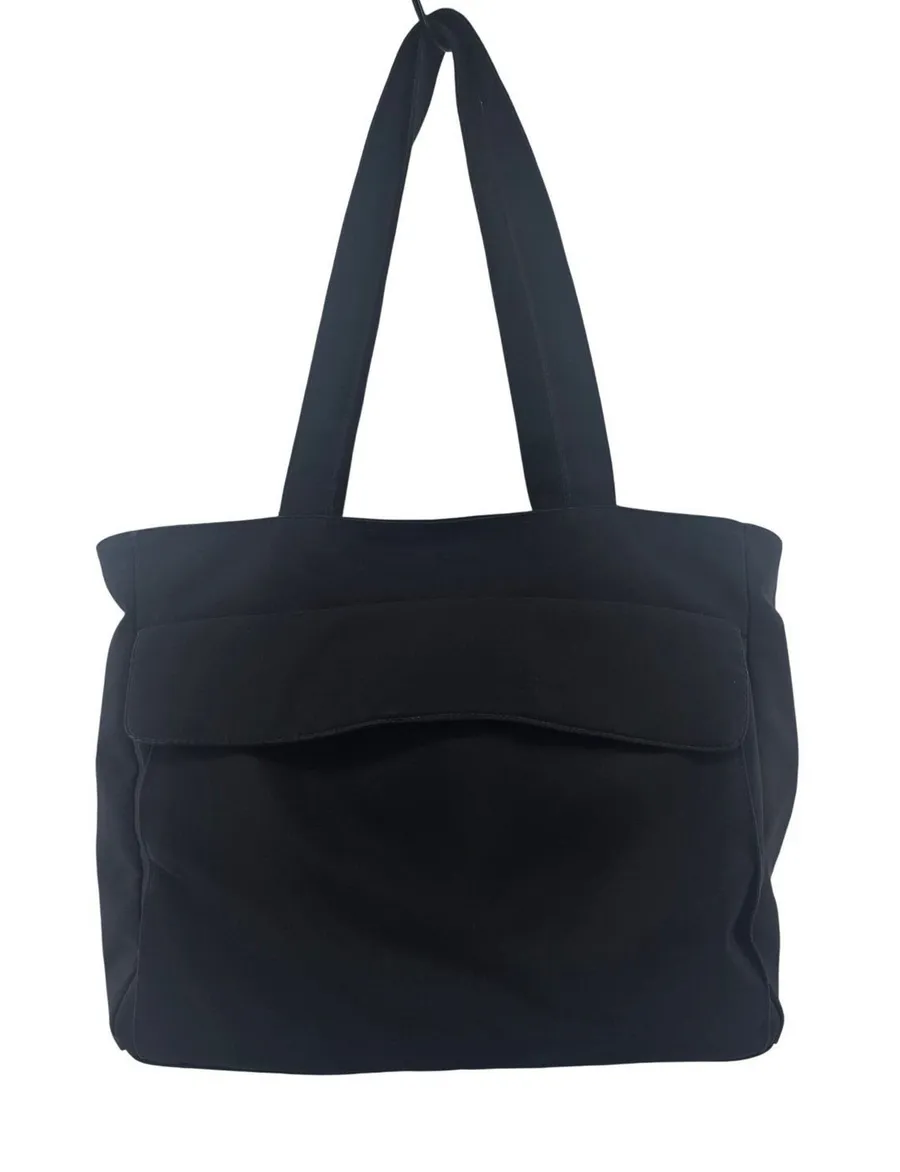 Hobo International Tote Bag Womens Large Black Microfiber Nylon Zip Top Bag
