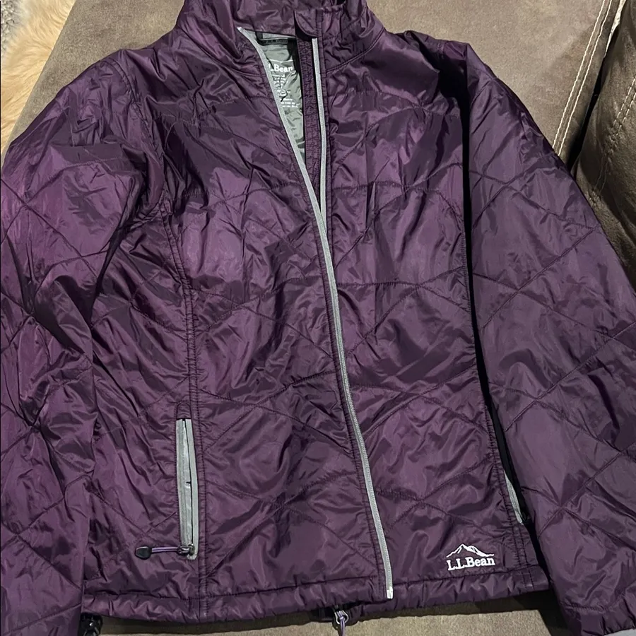 L.L. Bean Deep Purple Quilted Jacket Size M