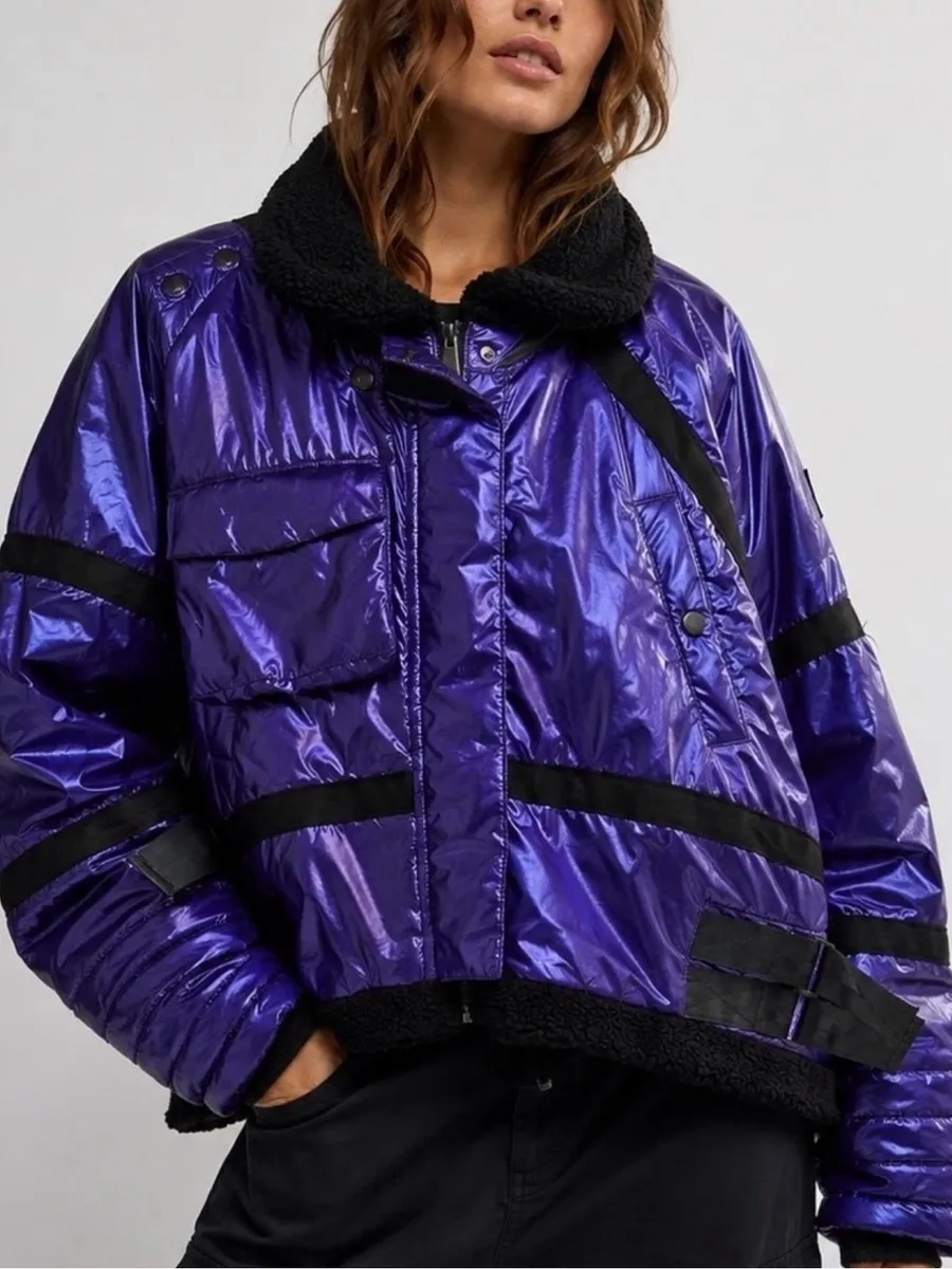 Free People Movement Vagabond Fleece Bomber Jacket
