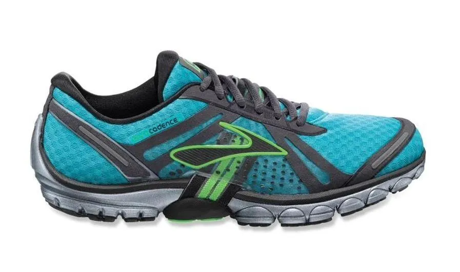 BROOKS Womens Scuba Blue/Anthrac/Brite Green PureCadence Road Running Sneakers