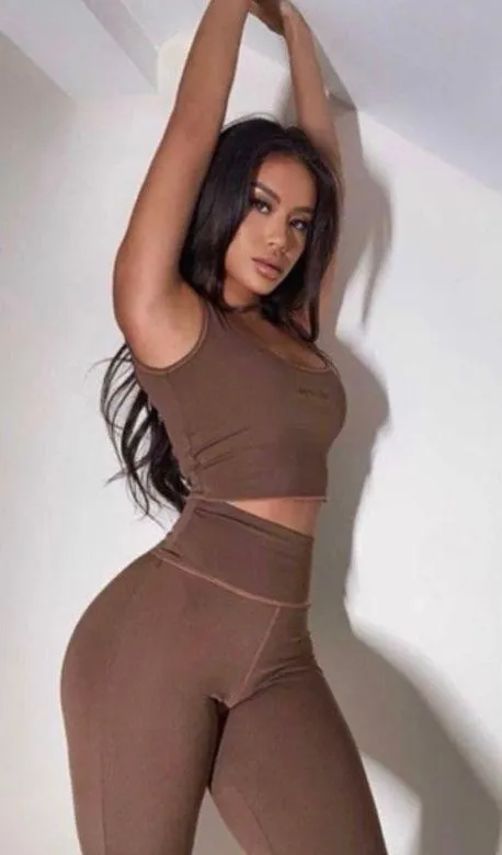 Brown Ruched Set