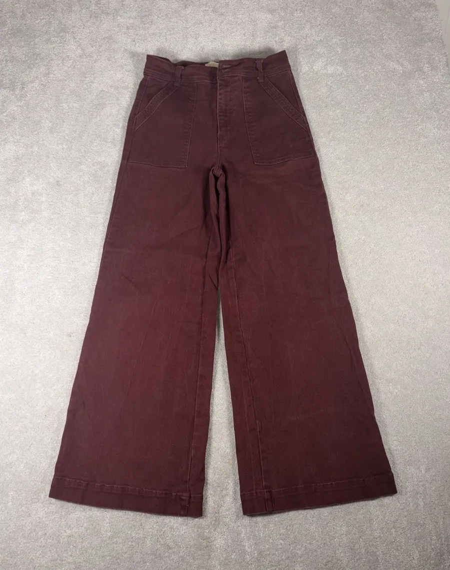 Farmers Market Wide Leg Brown Jeans Women's Size 8 Black