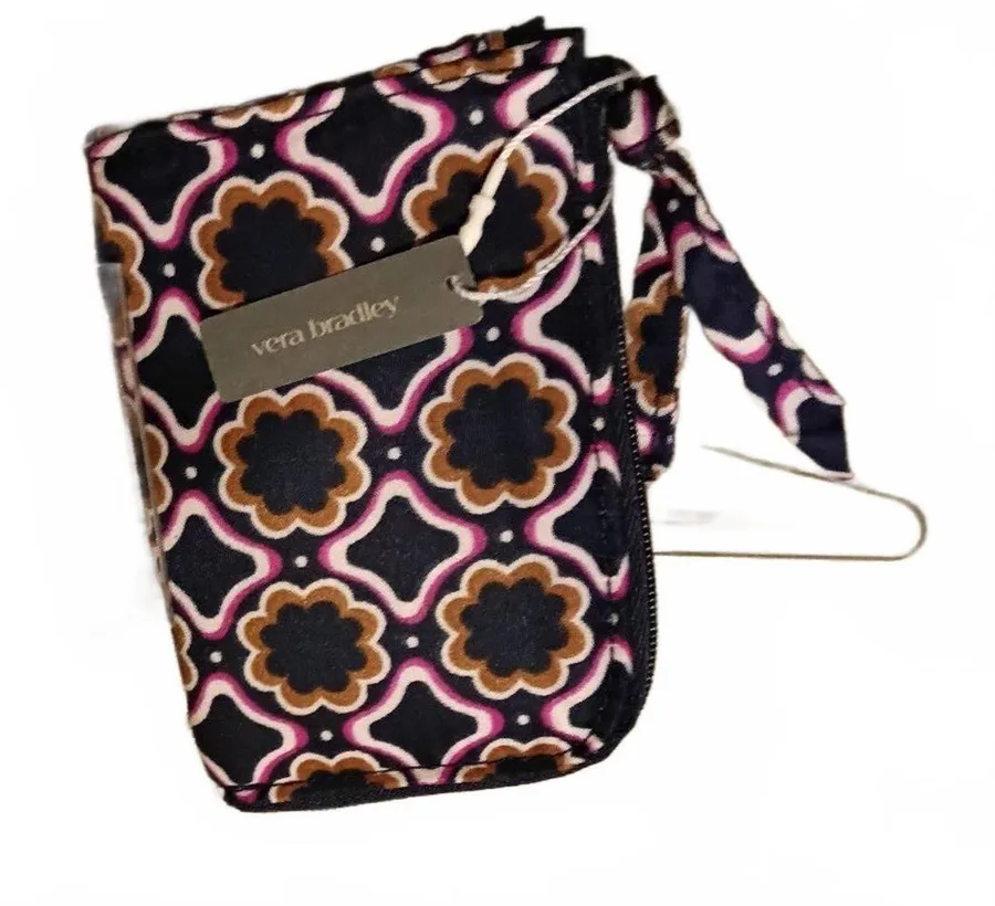 Vera Bradley Zip Card Pouch Wristlet in "Lattice Florets" nwt