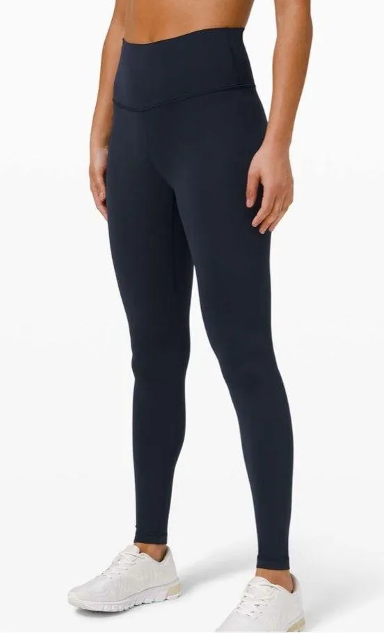 Lululemon Wunder Train 28” True Navy Everlux Leggings Size 6