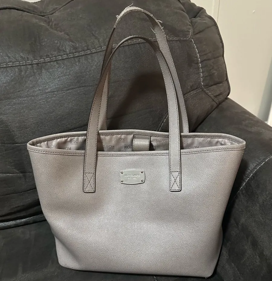 Michael Kors Gray Pebbled Leather Shoulder Bag Purse