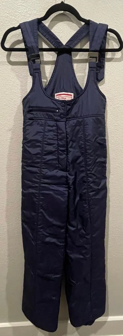 SKI WEAR by JCPenney Vintage Bib Overall Pants Navy Blue