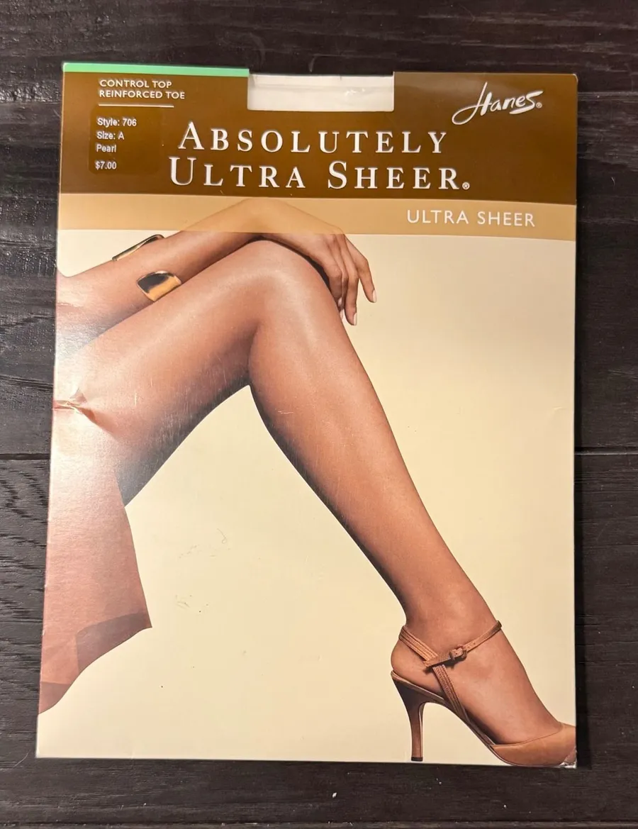 Hanes Womens Size A Pantyhose Pearl Absolutely Ultra Sheer Control Top 706 NEW