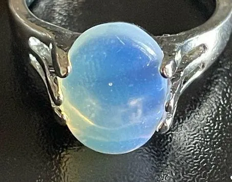 Natural opal stone ring size 9.75