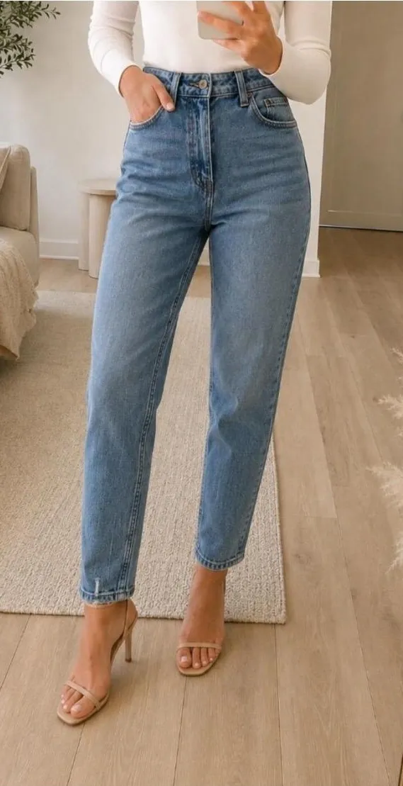 Abercrombie & Fitch The Mom High Rise Curve Love Size 28