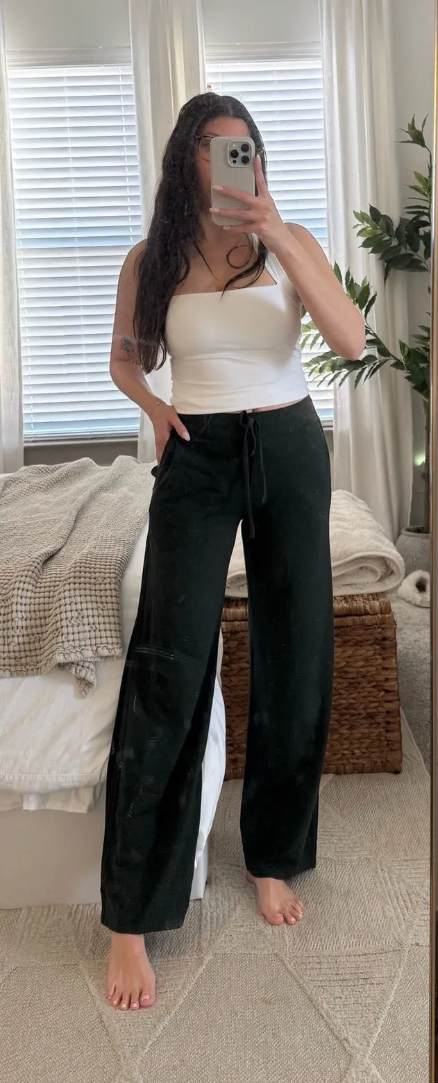 Green sweat pants