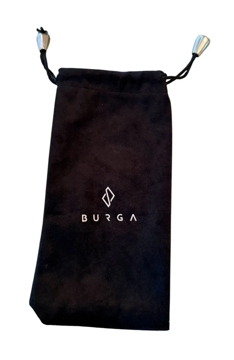 Burga Black Velvet Drawstring Eyewear Pouch