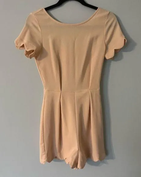 Monteau Blush Scallop Hem Romper - Size XS