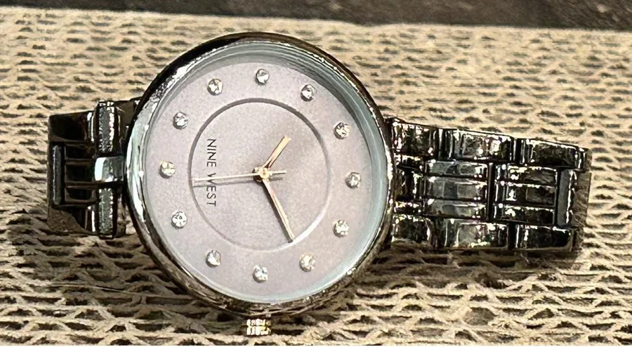 Nine West Diamond Accent Ladies Watch Stainless Steel Band Works