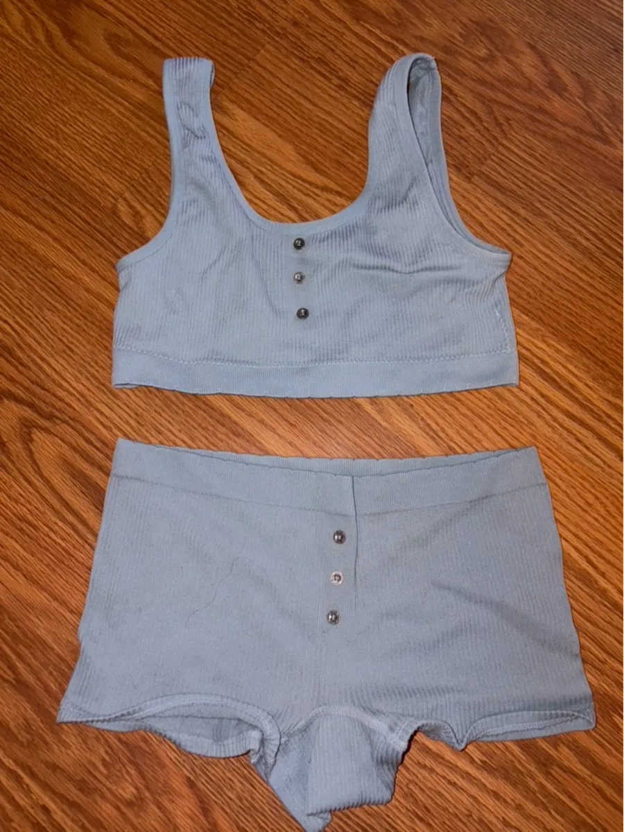 Lucky brand bra + boy short set