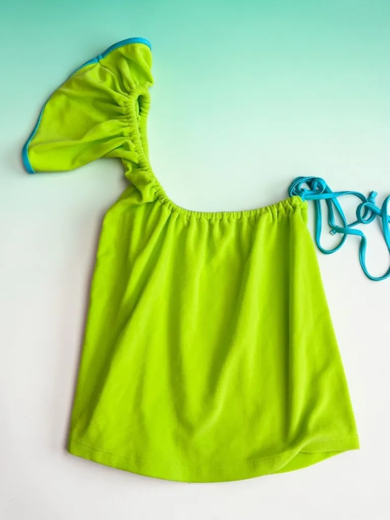 FRANKIE BIKINIS Lime Asymmetrical Swim Coverup Top Size Medium Green