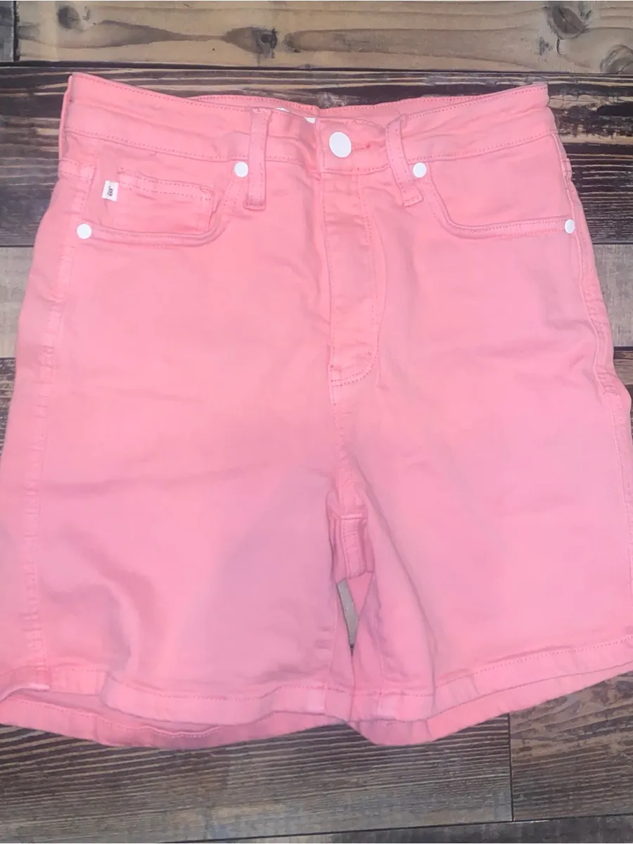 Judy Blue Pink High-Rise Denim Shorts size M