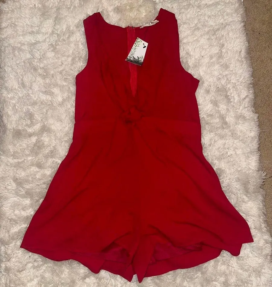 NWT Red Romper Size M