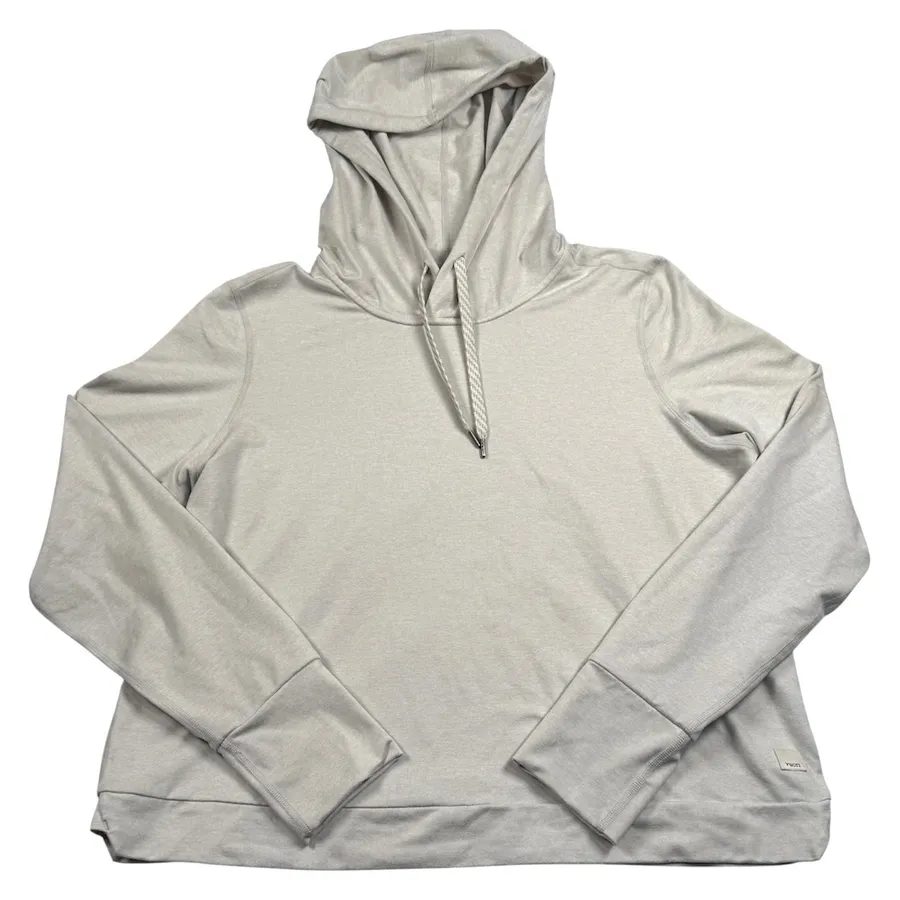 Vuori Halo Essential Hoodie Womens Large Heather Grey DreamKnit Shirt VW226
