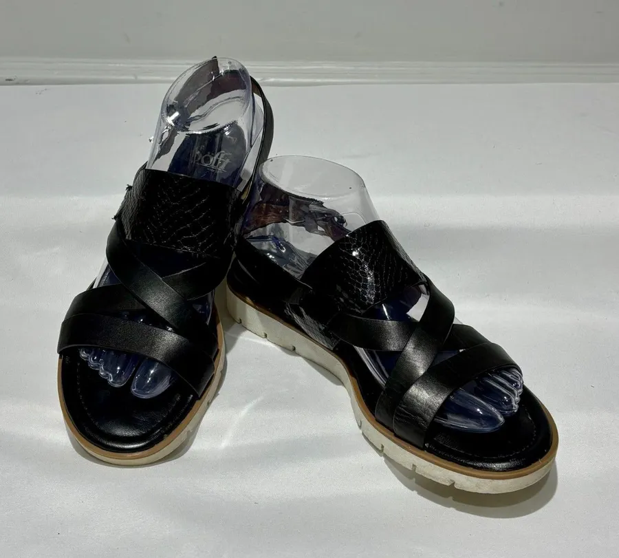 Söfft Black Platform Sandals Size 8.5