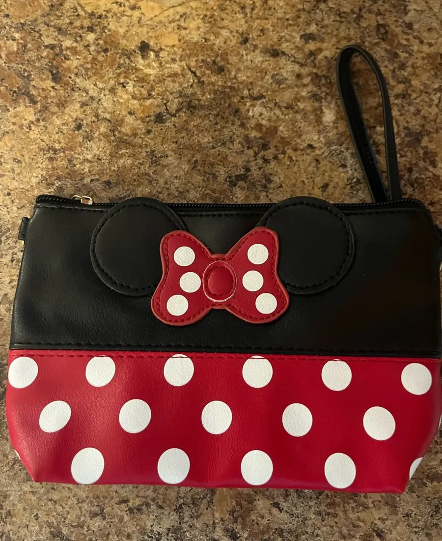 Polka Dot Bow Wristlet Clutch