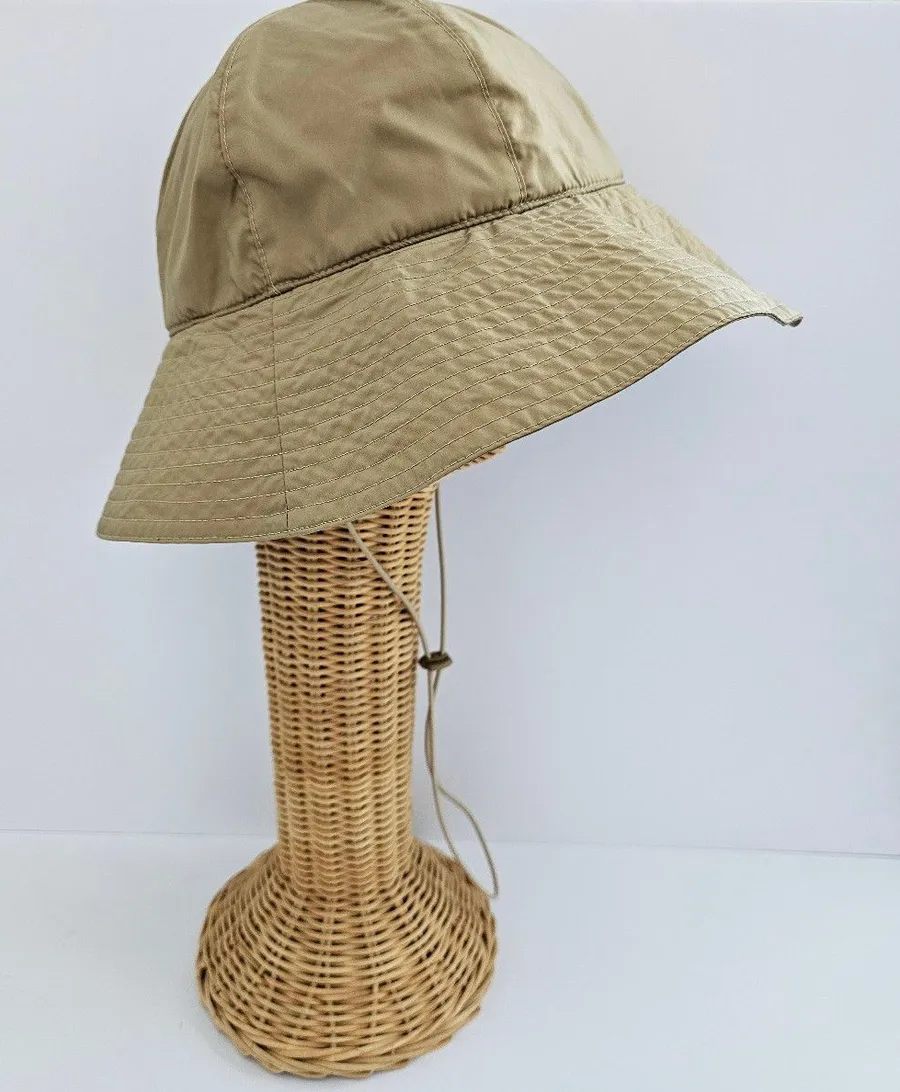 Physician Endorsed UPF Sun Hat with Fleece Ear Flaps Tan Nylon Winter Sun Hat