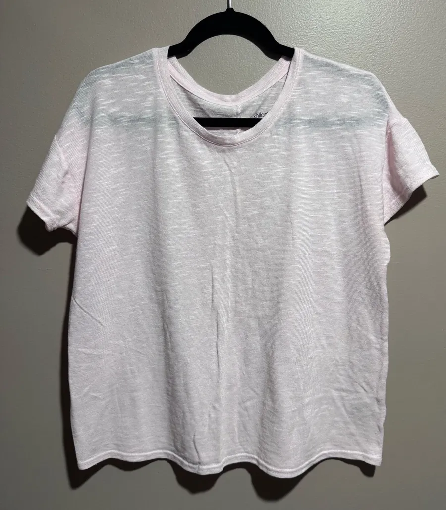 Xhilaration Light Pink Short Sleeve Sleepwear Shirt Large