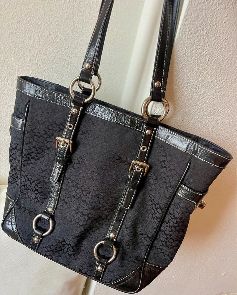 Vintage Coach Signature Gallery Tote Shoulder Bag