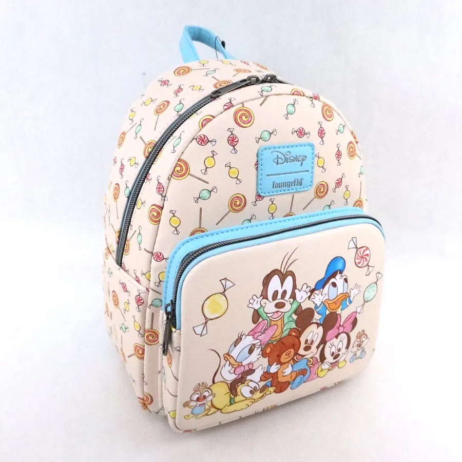 Loungefly Disney Baby Mickey Mouse Friends Mini Backpack Candy Blue Trim