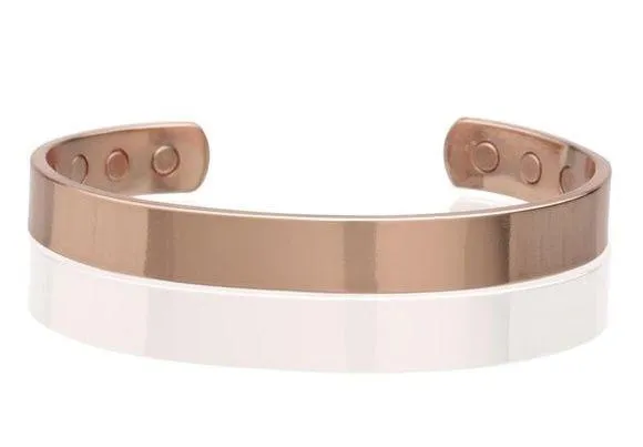 High Quality Solid Copper Magnetic Bracelet Cuff Bangle