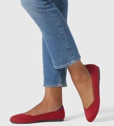 Rothy’s *Retired* red round toe flats