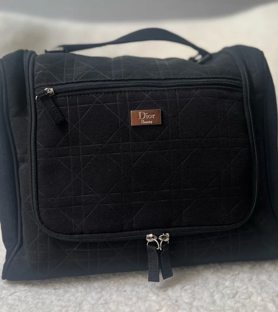 Dior Beauty Black Quilted Travel Toiletry Bag
