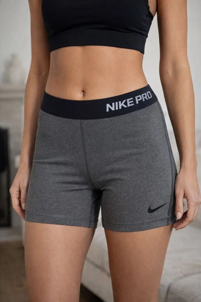 Nike Pro Compression Shorts Medium Gray Dri-FIT Athletic Biker