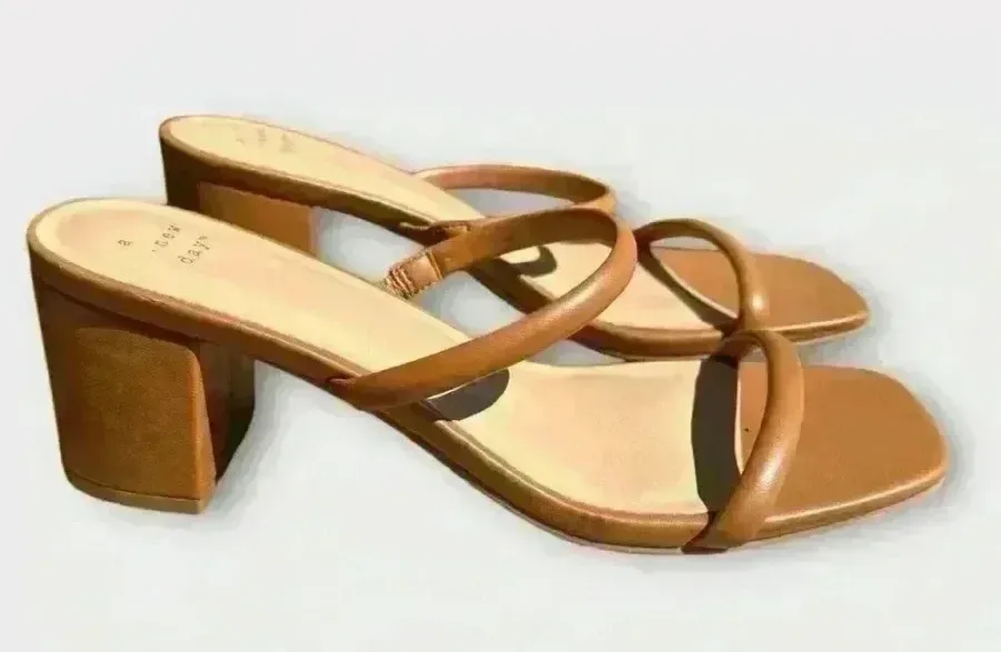 A New Day women’s elegant strappy chunky/block heel sandals size 8.5