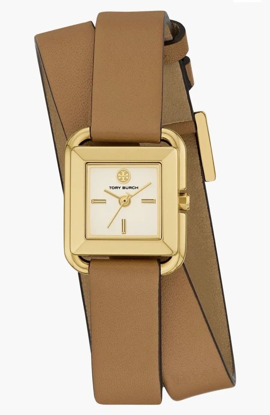 Tory Burch The Small Kira Double Wrap Leather Strap Watch, 18mm x 18mm New $300