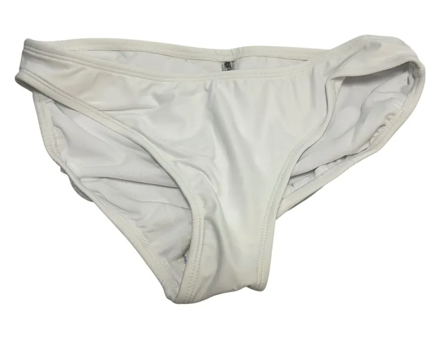 Hapari White Regular Bikini Bottoms Solid UPF 50+ Swim Size Large