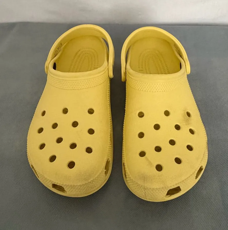 Crocs Classic Clog Yellow M6 W8 Unisex Comfort Slip On Sandals(B262)