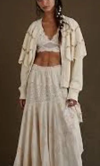 Free People Dolly Maxi Tiered Skirt