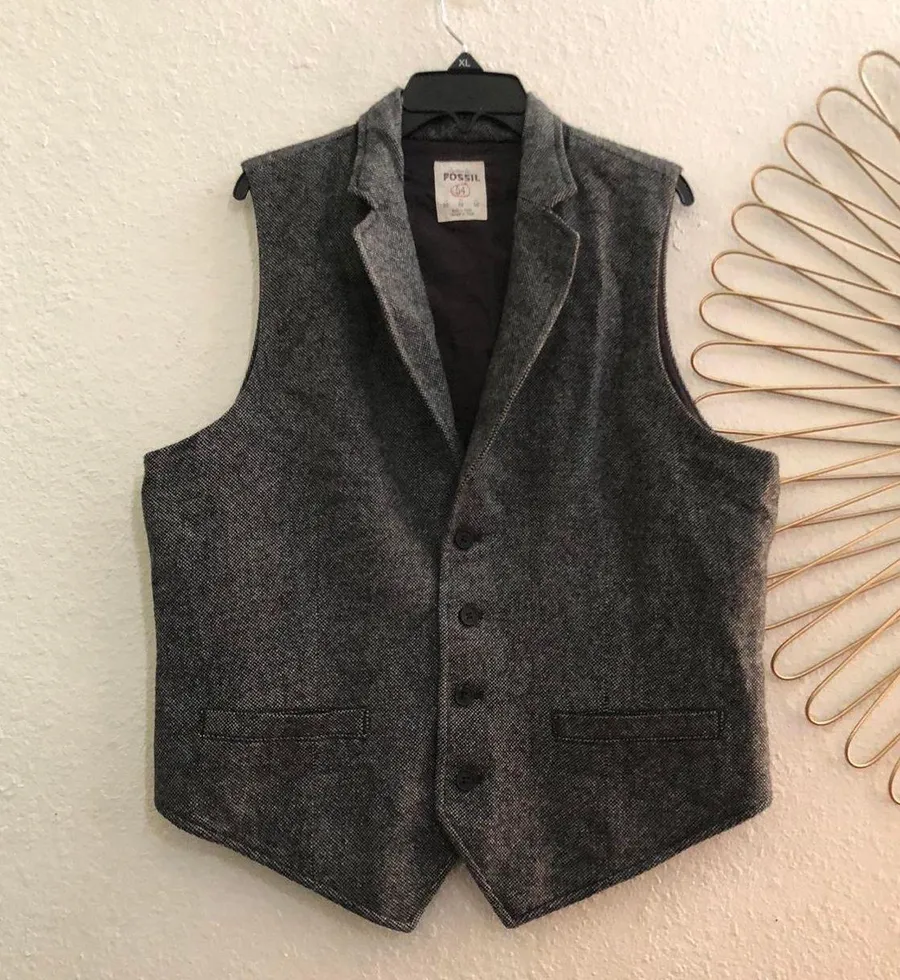 Dark Academia Preppy Androgynous Button Vest Waistcoat Jacket