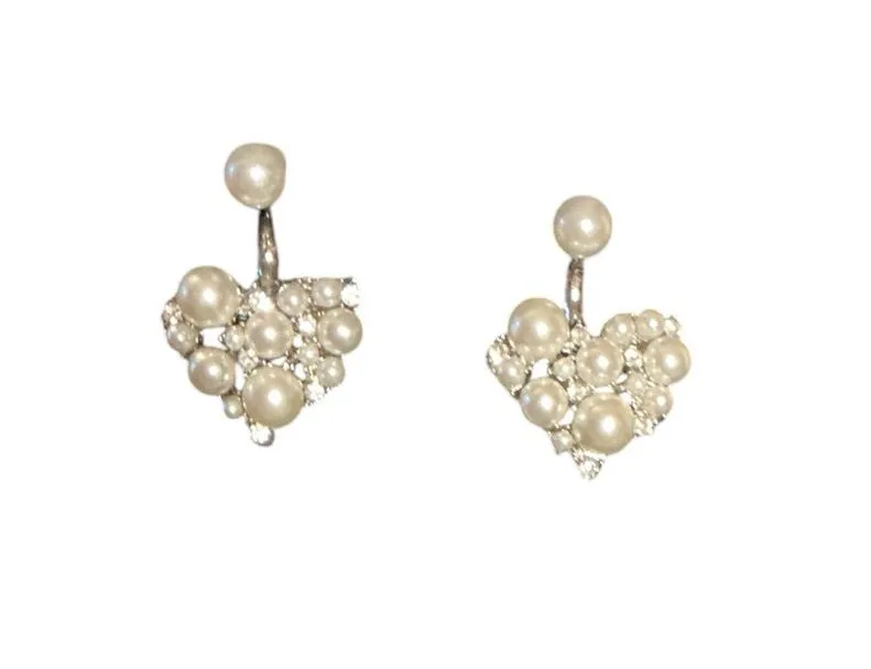 Faux Pearl Heart Front