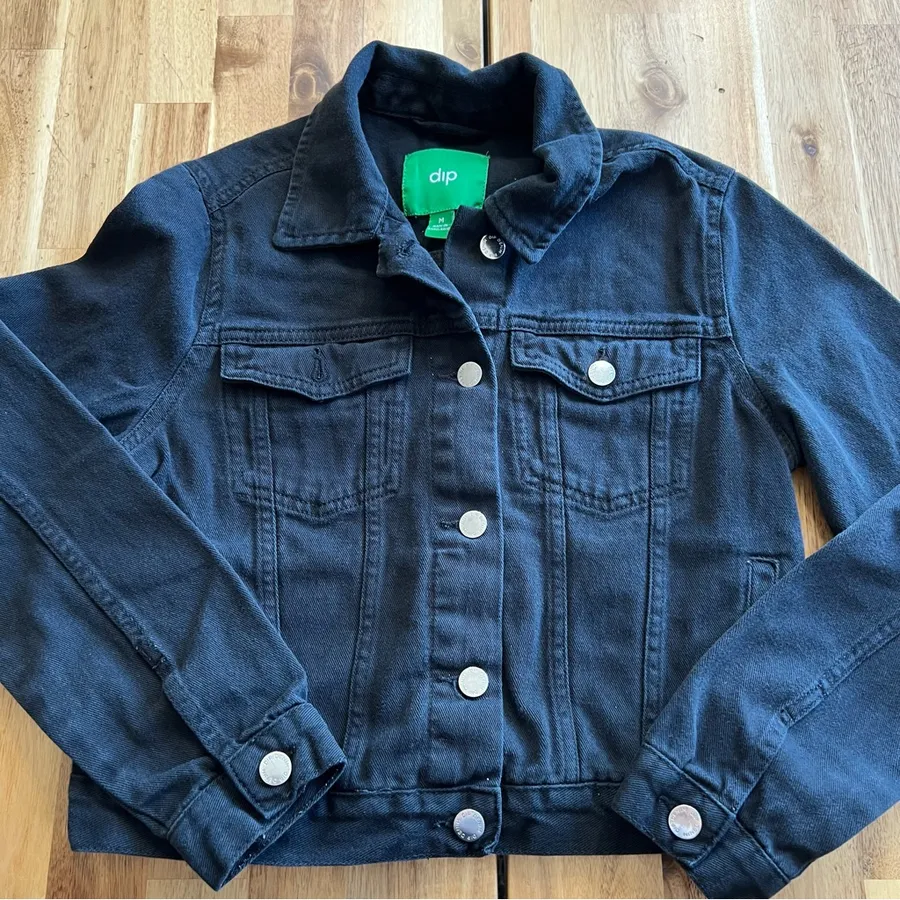 Dip Charcoal Dip Black Denim Jacket Size M Jacket Size M