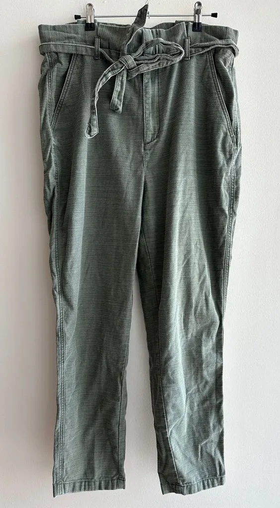 Express Vintage Ankle Extreme High Rise Pants, Army Green, Size 12R